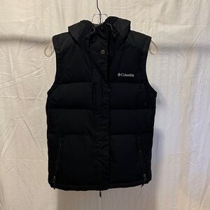 Columbia Black Hooded Puffer Vest